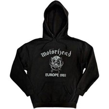 Image of Motorhead 'Europe '81' Black Pullover Hoodie - NEW OFFICIAL