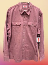 Wrangler Long Sleeve Woven Button Down Shirt With 2 Front Pockets Size XL