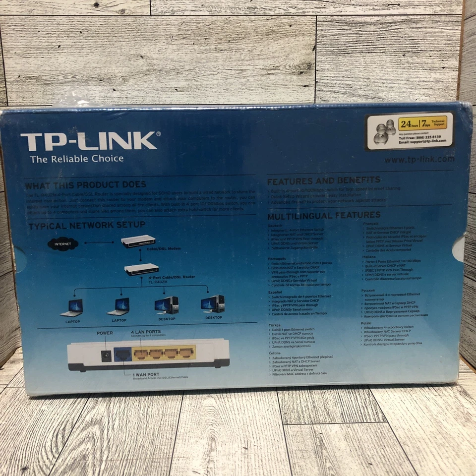 BRAND NEW TP-Link TL-R402M 4-Port 10/100 Wired Router - Image 2 of 4
