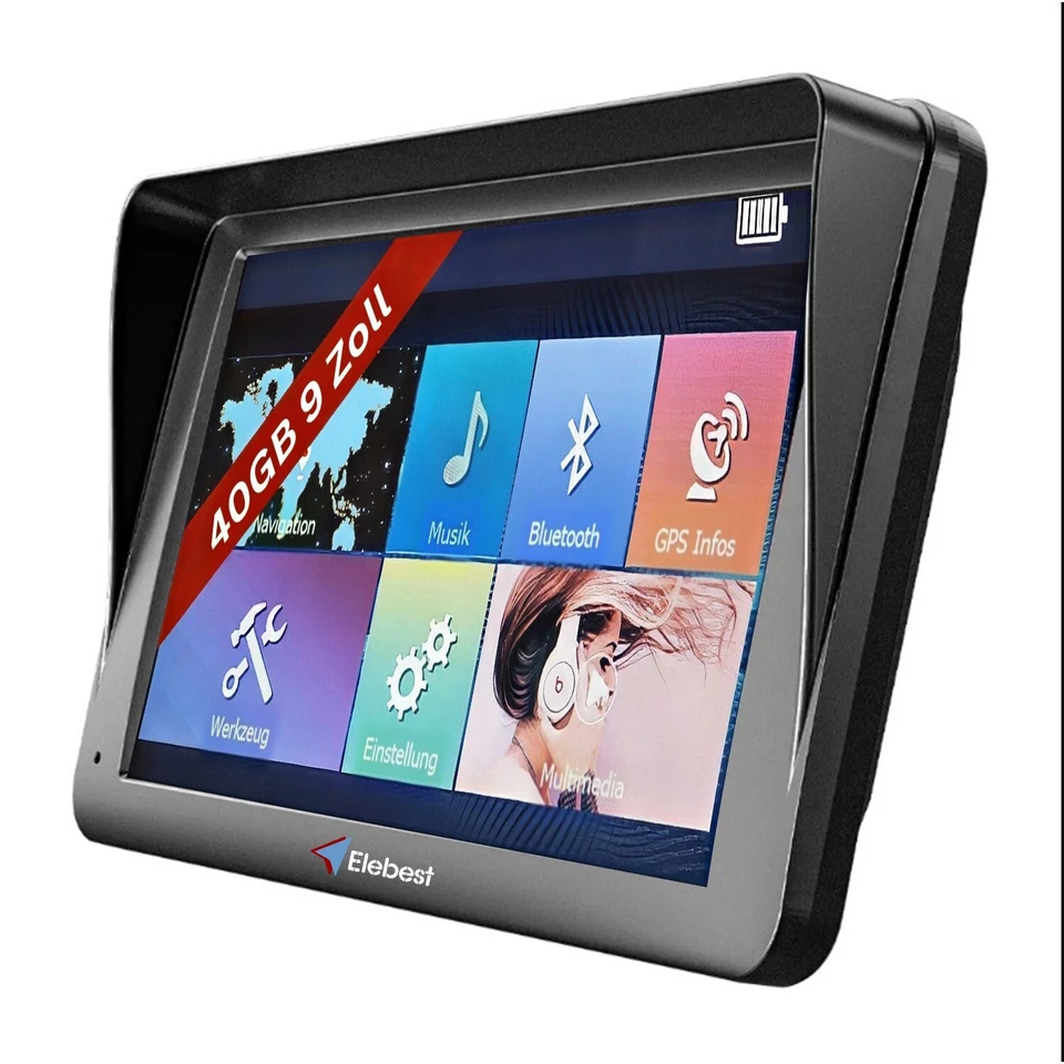 Elebest Navigationsgerät 90TMC Navi Auto-Navi Wohnmobil LKW Europa-Karten 2025 - Bild 2 von 4