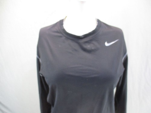 Nike Pro Compression Size XL Boys Black Crew Neck Long Sleeve Athletic Top 1Bl12 - Picture 2 of 11