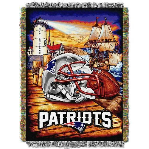 football-Woven Tapestry New England Patriots 60" X 48" Machine Wash