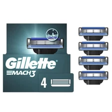 Gillette Mach 3 Blade Refill 4 Cartridges(60Shaves/pk)***BUY MORE & SAVE MORE***