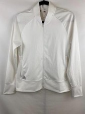 ADIDAS GOLF Women's White Perforated Vented Zip Up Jacket White Sz M NWOT