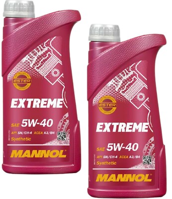 2x1 LITER MANNOL 5W-40 EXTREME ESTER MOTOR-ÖL LEICHTLAUF SYNTHETIC ACEA A3 B4