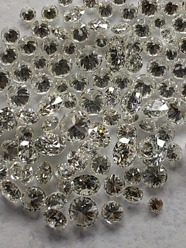 Round Cut Lab grown Diamond J -K SI Loose Stone with 25 Pcs, 1.30 mm - Picture 2 of 10