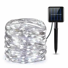 100/200 LED Solar Fairy String Light Copper Wire Outdoor Waterproof Garden Decor
