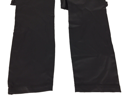 Capture Jeans Black Size 12 Faux Leather Look Coated Tapered Leg Stretch - Picture 9 of 14