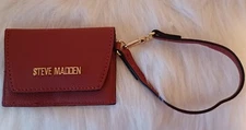 Steve Madden Mini Wallet Wristlet Credit Crad ID Holder With Mirror Billfold