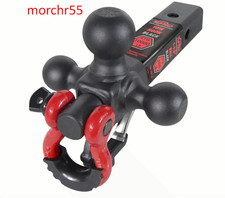 Trailer Hitch Tri-ball Hitch Mount Wmatte Black Triple Hitch Balls 1-78-in Trailer Hitch Tri-ball Hitch Mount Wmatte Black Triple Hitch Balls 1-78-in