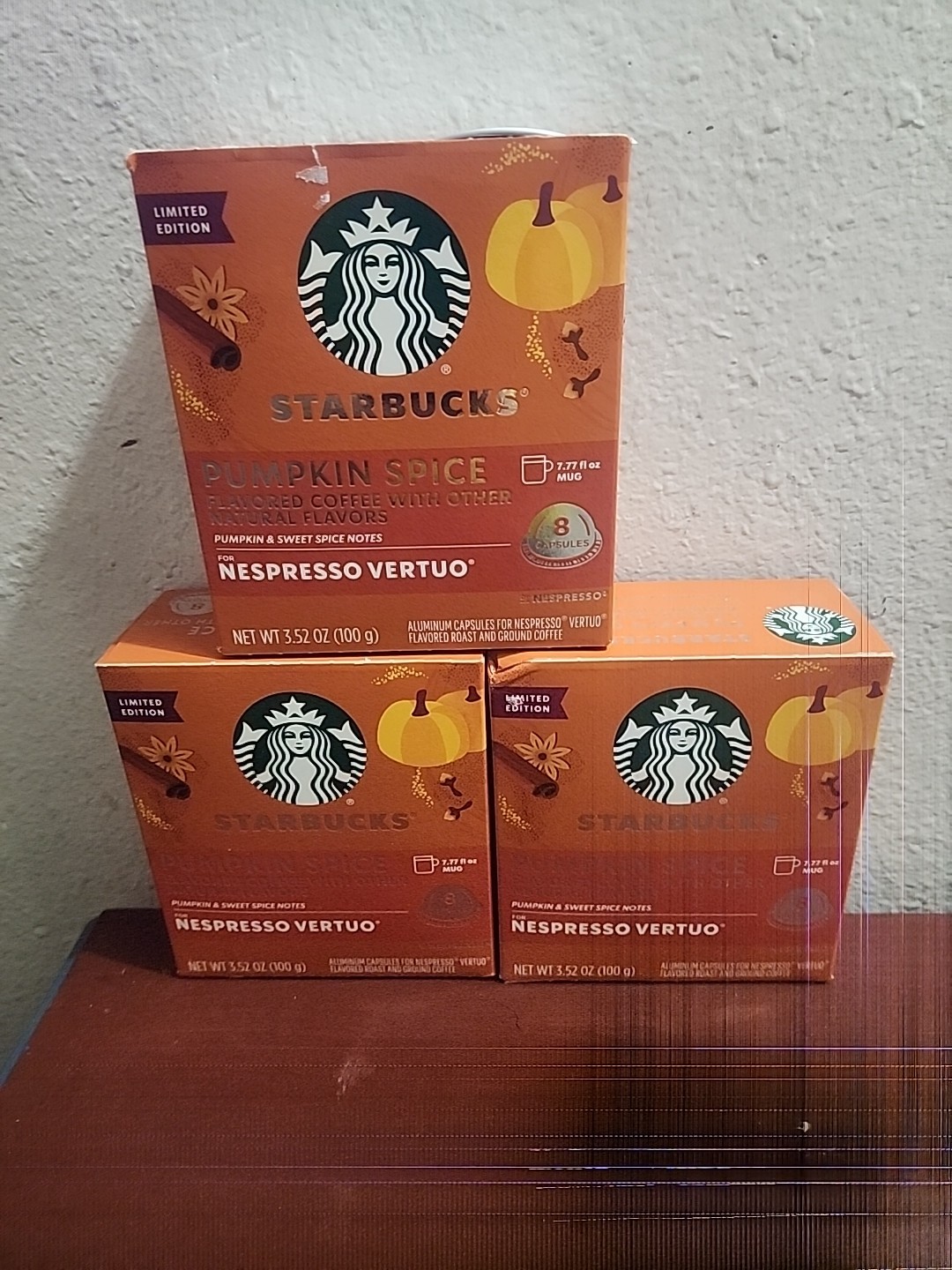 Starbucks Pumpkin Spice Nespresso Vertuo 24 Capsules Total READ Descrip!