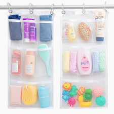 Hanging Shower Organizer 2 Pack 9 Pocket Mesh Caddy Bathroom Toy Storage