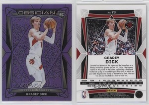 2023-24 Panini Obsidian Electric Etch Purple Flood /49 Gradey Dick #79 Rookie RC
