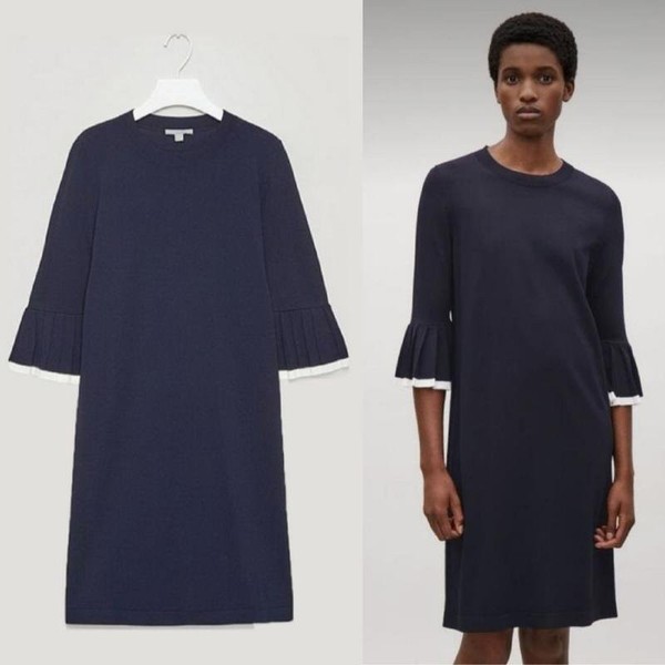 Women COS Dress Black Viscose 36 #6PP5