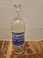 GORDON'S QUALITY BEVERAGES PAINTED LABEL ACL SODA BOTTLE NORTH CAROLINA 10 Oz