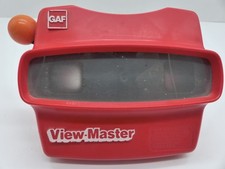 Vtg GAF Red View-Master Stereoscope 3D Viewer W/ 13 Reels