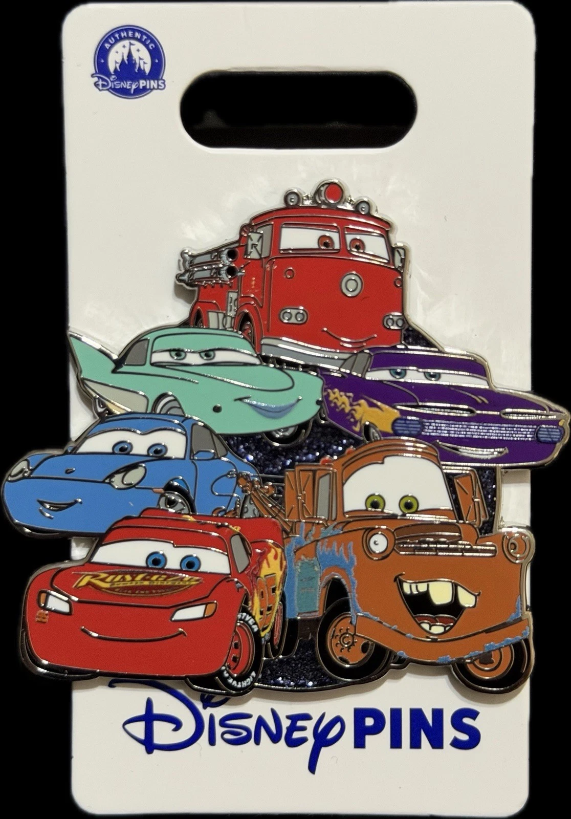 2026 Disney Parks Pixar Cars Cluster McQueen Mater Sally Red Ramone Flo OE Pin