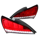 Red Fits 2010-2016 Hyundai Genesis Coupe 2Dr Led Tail Lights Sequential Signal