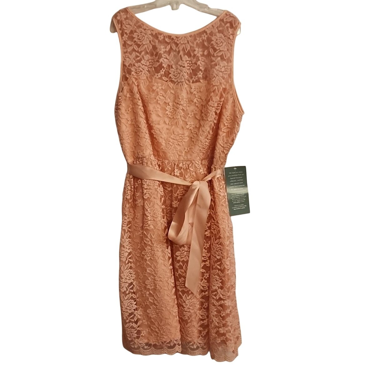 Simply Liliana Blush Lace Overlay Dress, Size 16 | eBay