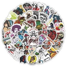50Pcs Ransom Punk Rock Band Vinyl Waterproof Stickers