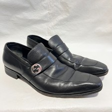 Gucci 114416 GG Leather Moccasi Lifford Loafers black UK 11.5 D US 12 mens shoes