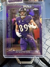 2025 Topps Chrome Mark Andrews Purple Leather Refractor /75 Baltimore Ravens