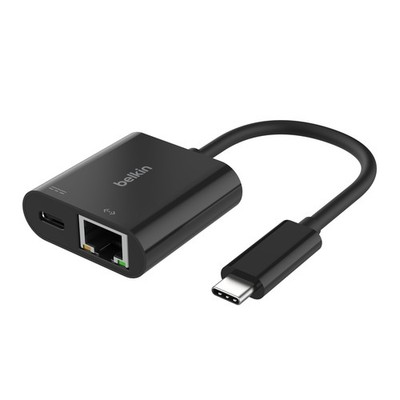 Belkin USB-C Ethernet- und Ladeadapter (100W) mit Gigabit-Ethernet Schwarz
