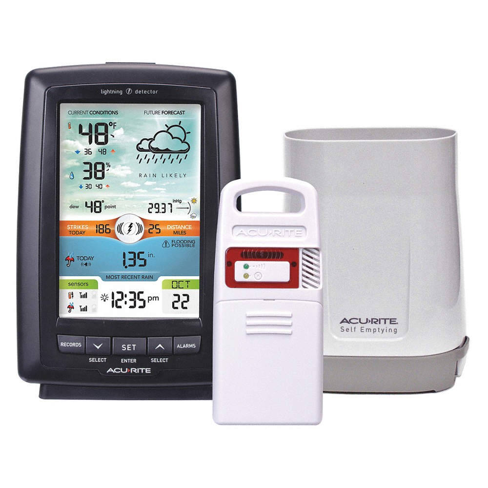 ACURITE 01021MCB Weather Station,0 to 99.99" Rain Fall 53DP8