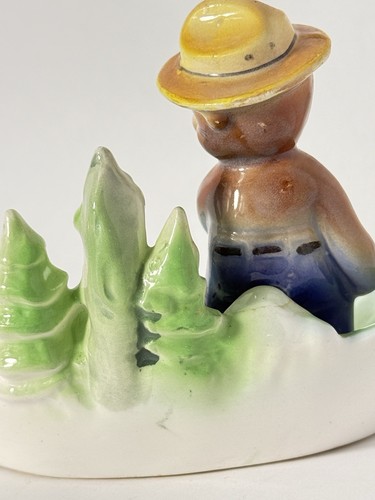 Vintage Smokey The Bear Norcrest Japan 50er Jahre Waldbrand verhindern Aschenbecher - Bild 7 von 10