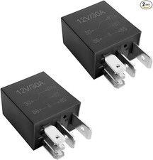 5 Pin 12V 30A Multi-Purpose Automotive Relay - Heavy Duty Standard Relay for Car