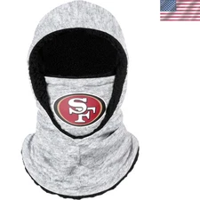NFL Team Logo Heather Gray Hooded Gaiter Balaclava Face Cover