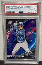 JULIO RODRIGUEZ 2022 TOPPS COSMIC CHROME #197 ROOKIE RC PSA 10