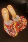 Charles David Floral Mule Heels Women’s 6.5 Multicolor 3D Flower Sandal NWOB — photo 3