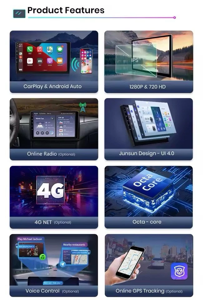 Autoradio Toyota Yaris 2012-2017 CarPlay-AndroidAuto Wireless BT WIFI RDS 4Core - Imagen 4 de 4