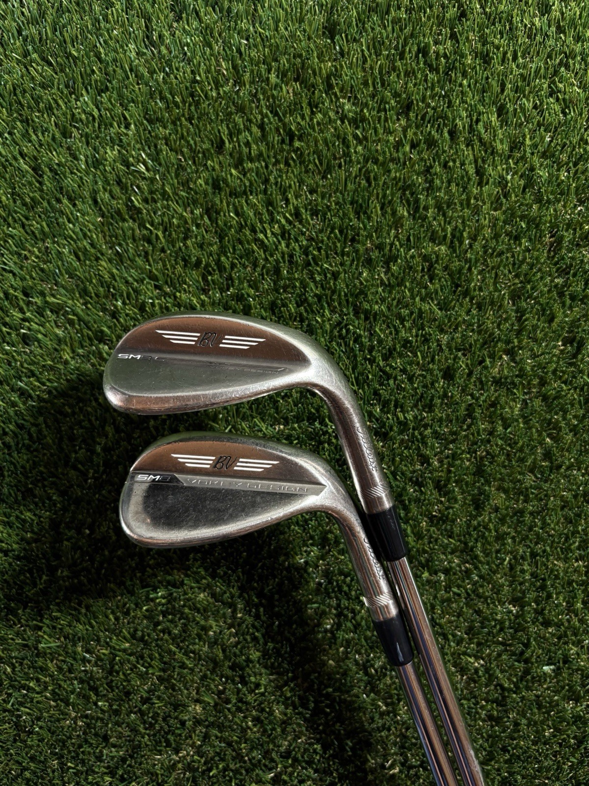 Titleist Vokey Brushed Steel SM8 54* & SM9 58* Wedge Set Wedge Flex Steel (+1”)