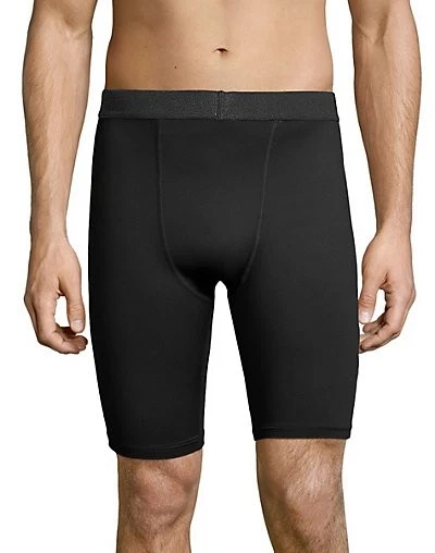 Hanes Men's Performance Compression Shorts Sport Cool DRI 9" inseam Cool Comfort