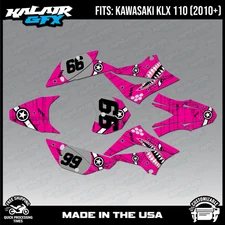 Graphics Kit for Kawasaki KLX110 KLX110R/RL (2010-2024) Predator Series-Magenta