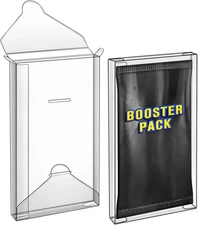 Plastic Protector Cases for Booster Pack Cards, 0.4MM Thick Single Pack Booster 