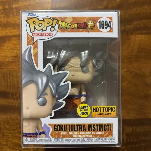 💥Funko Pop! Dragon Ball Goku (Ultra Instinct) (Glow) #1694 W/ Protector💥