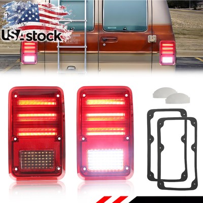 2X Red LED Rear Tail Brake Lights For Dodge B150 250 350 Plymouth PB100 150 250