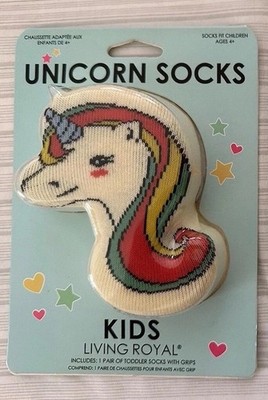 Gripped Unicorn Socks   Brand New Sealed   Rainbow Style   Kids Age 4+