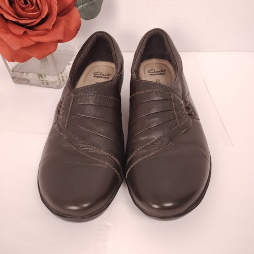 Chaussures confort à enfiler Clarks Everlay Iris femme 9 M cuir marron - Photo 3/8