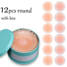5 Pairs Nippleless Cover Pasties Women Reusable Adhesive Silicone Nipple Round