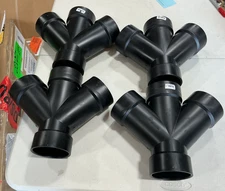 4 - Nibco 3 in. ABS DWV All Hub Double Wye - Free Shipping
