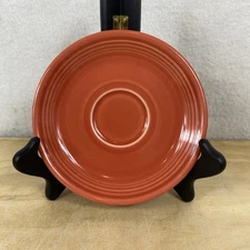Fiesta ware Saucer 6" diameter Homer Laughlin Coral / Salmon.