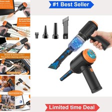 Cordless Air Duster 110000RPM Computer Vacuum Cleaner HEPA Filter Keyboard