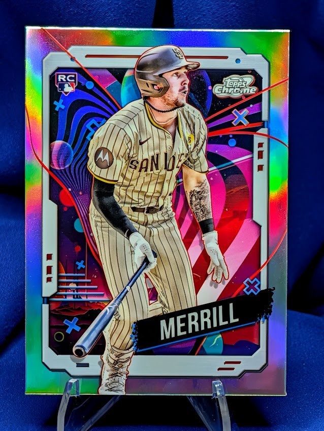 ~ Jackson Merrill 2024 Topps Chrome Cosmic #194 Refractor SSP Rookie RC Padres
