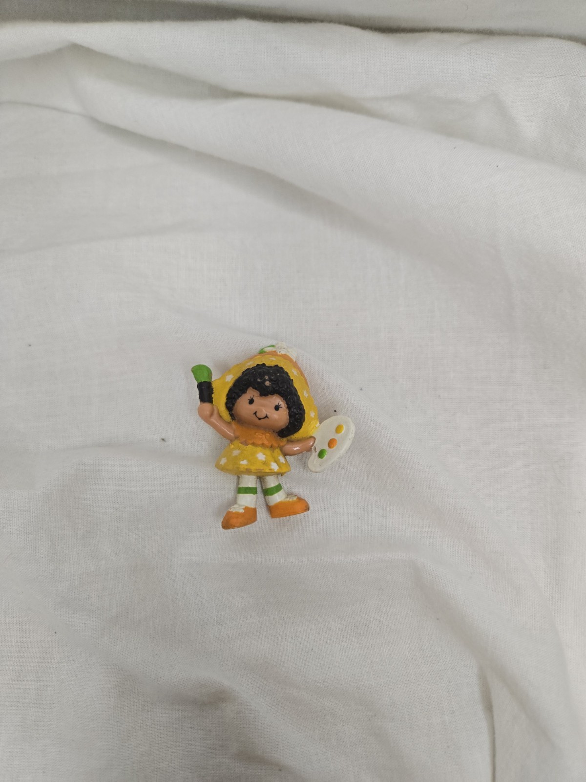 Strawberry Shortcake Orange Blossom PVC Mini Figure 1980s Cottagcore Painter