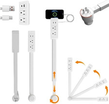 Electrical Outlet Extender Features USB-A,USB-C,2 AC Outlets,Wall Power Socket E