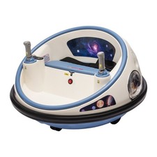 12V Kids Bumper Car Remote Control 360 Spinning 2 Speeds Music Safety Belt 2-3Y